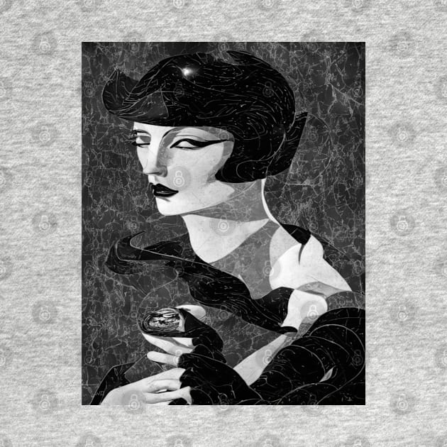 Art deco abstract portrait of a woman by Marcel1966